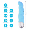 Feelz Toys Mėlyna FeelzToys Gino Mėlyna Silicone Vibrator 16cm - 7 Vibration Modes, Violet