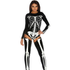 Forplay Leg Avenue Bad to the Bone Skeleton Bodysuit Costume L/XL