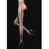 Fiore Hosiery Invito Tights 40 den - Back-Seam Lace-Up Fishnet, Juodas