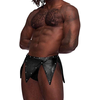 Male Power Gladiator Kilt L/XL Juodas - Modern Design with Stud Accents