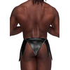 Male Power Gladiator Kilt S/M Juodas - Modern Kilt with Attached Thong