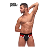 Male Power Panel Thong S/M Juodas/Raudona Retro Sport Design