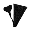 Bye Bra - Adhesive Thong Lace Finish Juodas One Size prilimpančios