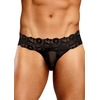 Male Power Scandal-Lace Micro Thong L/XL Juodas - Mesh &amp; Lace Waistband