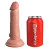 Pipedream KING COCK ELITE 6 colių dvigubo tankio vibruojantis silikoninis penis LIGHT