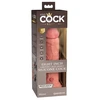 Pipedream KING COCK ELITE 20 CM DVIGUBO TANKUMO VIBRUOJANTIS SILIKONINIS DILDO ŠVIESUS