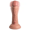 Pipedream KING COCK ELITE 6 colių dvigubo tankio vibruojantis silikoninis penis LIGHT