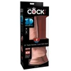 Pipedream KING COCK PLUS 8 COLIŲ TRIPLIO TANKUMO STORAS PENIS SU SĖKLIDĖMIS ŠVIESUS