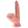 Pipedream KING COCK PLUS 6 colių trigubo tankio dirbtinis penis su besisukančiais kiaušiniais lengvas