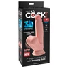 Pipedream KING COCK PLUS 18 cm TRIJŲ TANKUMŲ VYR. LOVA SU JUDANČIAIS SĖKLIDĖMIS ŠVIESUS