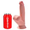 Pipedream KING COCK PLUS 18 cm TRIJŲ TANKUMŲ VYR. LOVA SU JUDANČIAIS SĖKLIDĖMIS ŠVIESUS