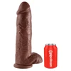 Pipedream KING COCK 30 cm penio imitacija su sėklidėmis ruda