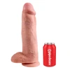 Pipedream KING COCK 30 cm ilga varpa su sėklidėmis - šviesi spalva