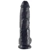 Pipedream King Cock 10 colių dydžio kamuoliukai Juodas