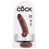 Pipedream „King Cock“ 7 colių (7 colių) varpos rudas