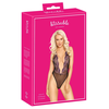 Kissable Body S/M - Juodas Powernet with Floral Embroidery