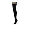 Kix'ies Danielle Model C Juodas Opaque Thigh-High Tights Size C