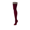 Kix'ies Heather Thigh-High Tights A Raudona - No-Slip Opaque Finish