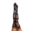 Kix'ies Jackie Thigh-High Stockings A Juodas - No-Slip Grip Petite