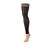 Kix'ies Lindsay Thigh-High Footless Tights C Juodas - No-Slip Grip, Stripe Pattern