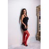 Kix'ies Monica Thigh-Highs Raudona D - Sheer Stockings with Juodas Seam