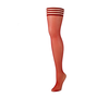 Kix'ies Sandra Thigh-High Raudona Fishnet Stockings Size B