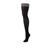 Kix'ies Tiffany Thigh High Stockings D Juodas - Diamond Pattern, No-Slip Grip