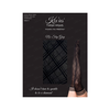Kix'ies Tiffany Thigh High Stockings D Juodas - Diamond Pattern, No-Slip Grip