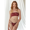 Allure Dreamgirl Lace Bandeau &amp; Thong Set L/XL - Elegant Double Strap Design