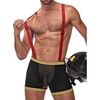 Male Power Hose Me Down Firefighter Costume S/M Adjustable Mesh