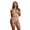 Shots Obsessive 2-Piece Bra Set with Garters Rožinė One Size S-XL