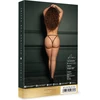 Shots Aime Plus Size Briefs with Open Crotch, Adjustable Straps &amp; Gold Accents