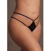 Shots Ami Plus Size Adjustable Lace Thong with Golden Accents