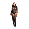Shots OSX Bodystocking Long Sleeves Short Turtleneck Juodas Plus Size