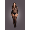 Shots OSX Bodystocking Long Sleeves Short Turtleneck Juodas Plus Size