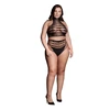 Shots Curve Underwear Carpo XLVI Two-Piece Turtleneck Crop Top &amp; Panties Plus Size