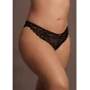 Shots Le Desir Claire Plus Size Elastic Lace Briefs with Gold Accents