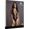 Shots Obsessive Contrast Fence Net Bodysuit Deep V One Size S-L Juodas