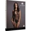 Shots Criss Cross Neck Lace Bodystocking High Neckline S-XL Juodas