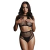Shots Duo Net Juodas Keyhole Bra &amp; High-Waist Set One Size S-L