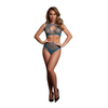 Shots Duo Net Crop Top &amp; High-Waisted Set Juodas One Size S-L