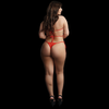 Shots Festive Shimmer Plus Size Rhinestone Top &amp; Thong Set by Leg Avenue