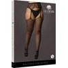 Shots Dreamgirl Plus Size Fishnet &amp; Lace Garterbelt Stockings Juodas XL-4XL