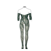 Shots Obsessive Bodystocking F217 Plus Size Lace Pattern, Long Sleeves, Juodas