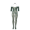Shots Obsessive Bodystocking F217 Plus Size Lace Pattern, Long Sleeves, Juodas