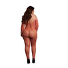 Shots Lace Bodystocking Queen Size - Long Sleeves, Versatile Fit