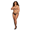 Shots Le Desir Lena Plus Size Briefs with Open Design and Gold Accents
