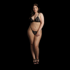 Shots Magic Lace Velvet Plus Size Lingerie Set - Adjustable Comfort Fit