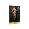Shots Marie Plus Size Lace Thong with Adjustable Garters &amp; Gold Accents