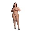 Shots Leg Avenue Shredded Suspender Fishnet Pantyhose Queen Size Juodas